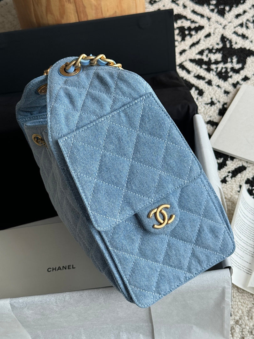 Bolsa Hobo Chanel 25 Denim