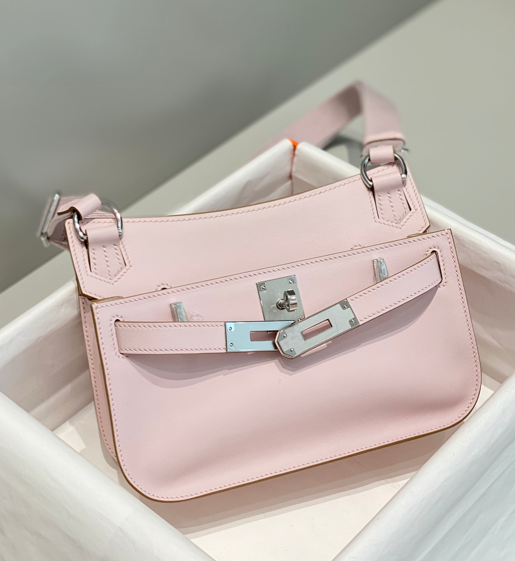 Bolsa Hermès Jypsière Mini Evercolor Mauve