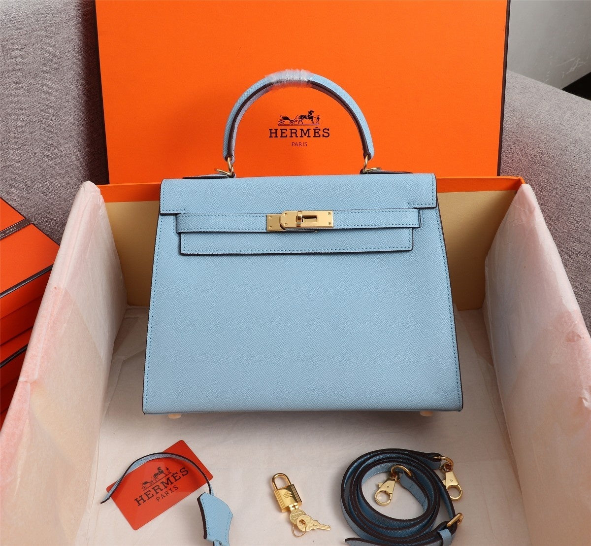 Bolsa Hermes Kelly Blue