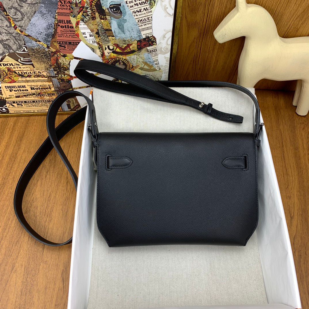 Bolsa Hermes Kelly Dépêches 25 Black
