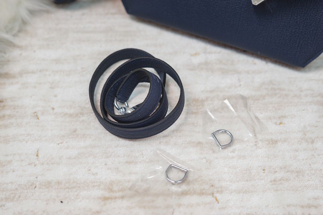 Bolsa Hermes Kelly Dépêches 25 Blue