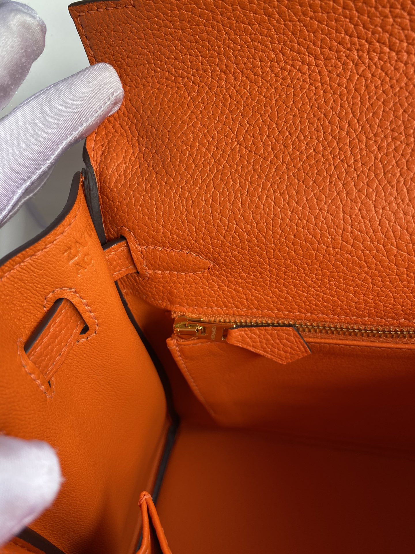 Bolsa Hermes Kelly Orange 25cm
