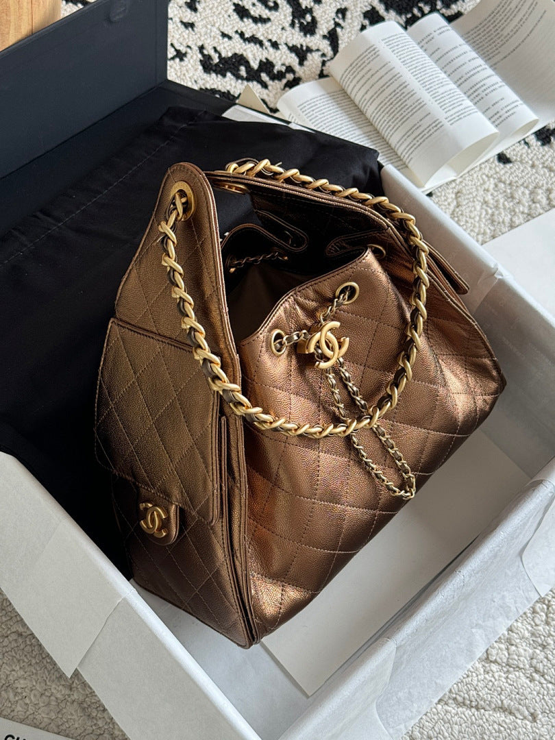 Bolsa Hobo Chanel 25 Bronze