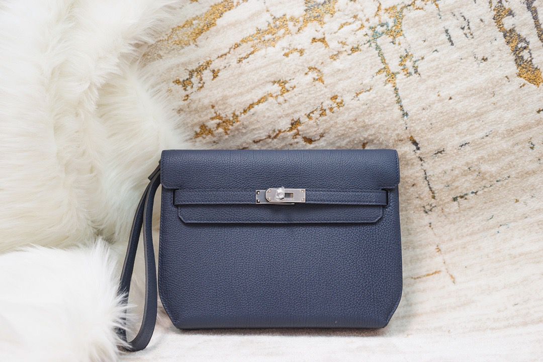 Bolsa Hermes Kelly Dépêches 25 Navy